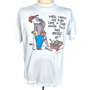 Vintage 90’s Hallmark Funny Dad Tools T Shirt Singlestitch Made In USA